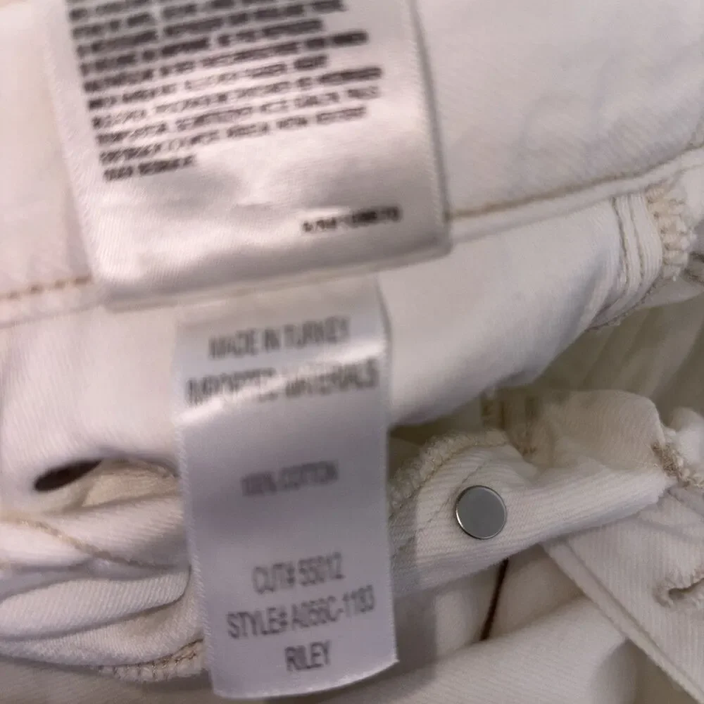 AGOLDE Jeans Women's 24 Riley High Rise‎ Straight Crop White REVOLVE NEW